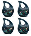 Humming Bird Urn For Funeral - Green Bird Cremation Urn For Ashes