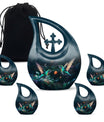 10-Inch Hummingbird theme Cross Drop cremation urn, 