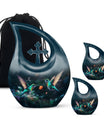 10-Inch Hummingbird theme Cross Drop cremation urn, 