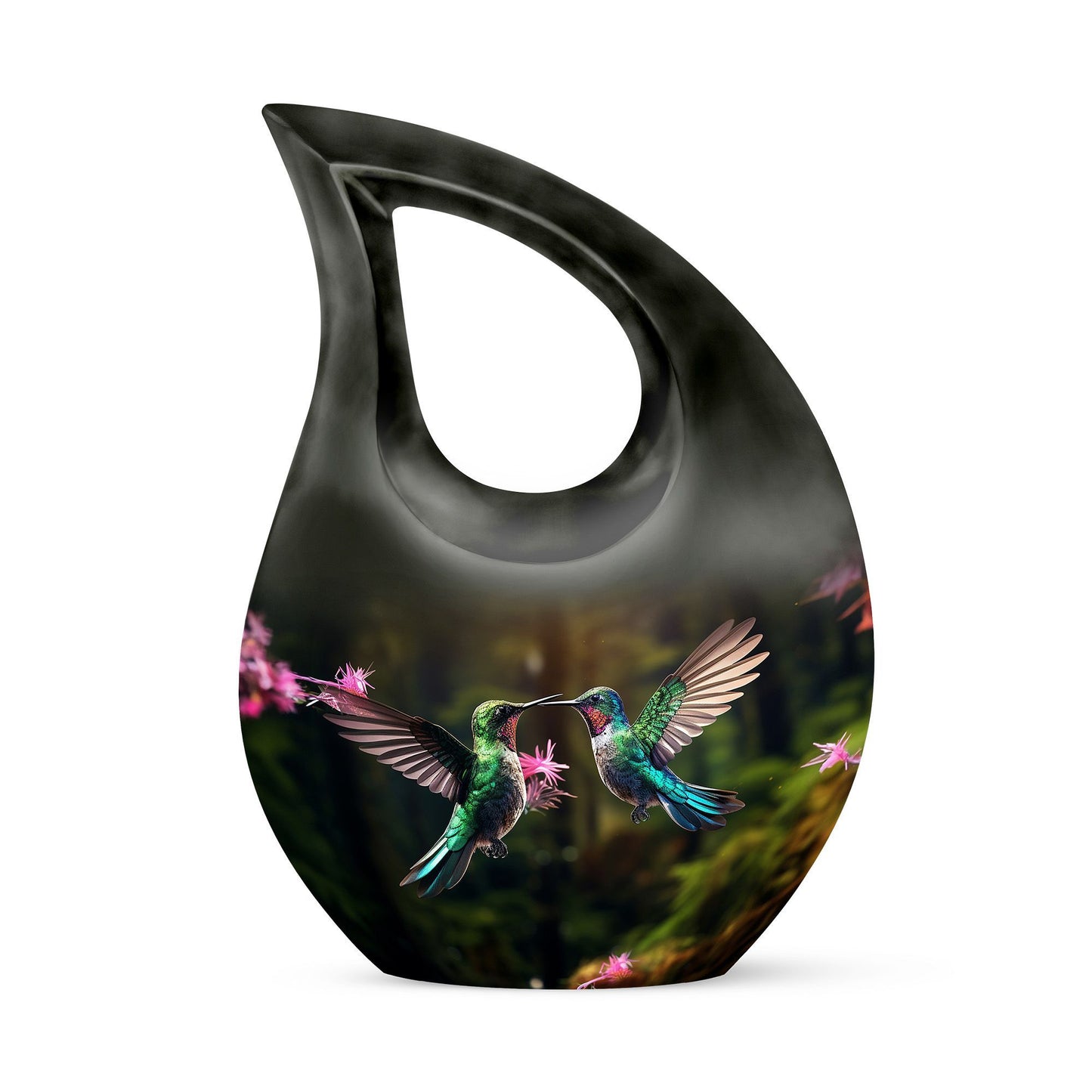 10-inch Aluminium Cross Drop Humming Bird Urn
