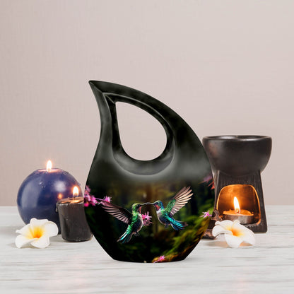 10-inch Aluminium Cross Drop Humming Bird Urn