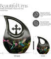 10-inch Aluminium Cross Drop Humming Bird Urn