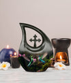 10-inch Aluminium Cross Drop Humming Bird Urn