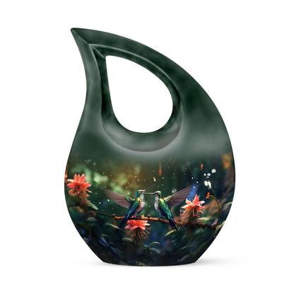 10-inch Humming Bird Cross Drop Urn, 