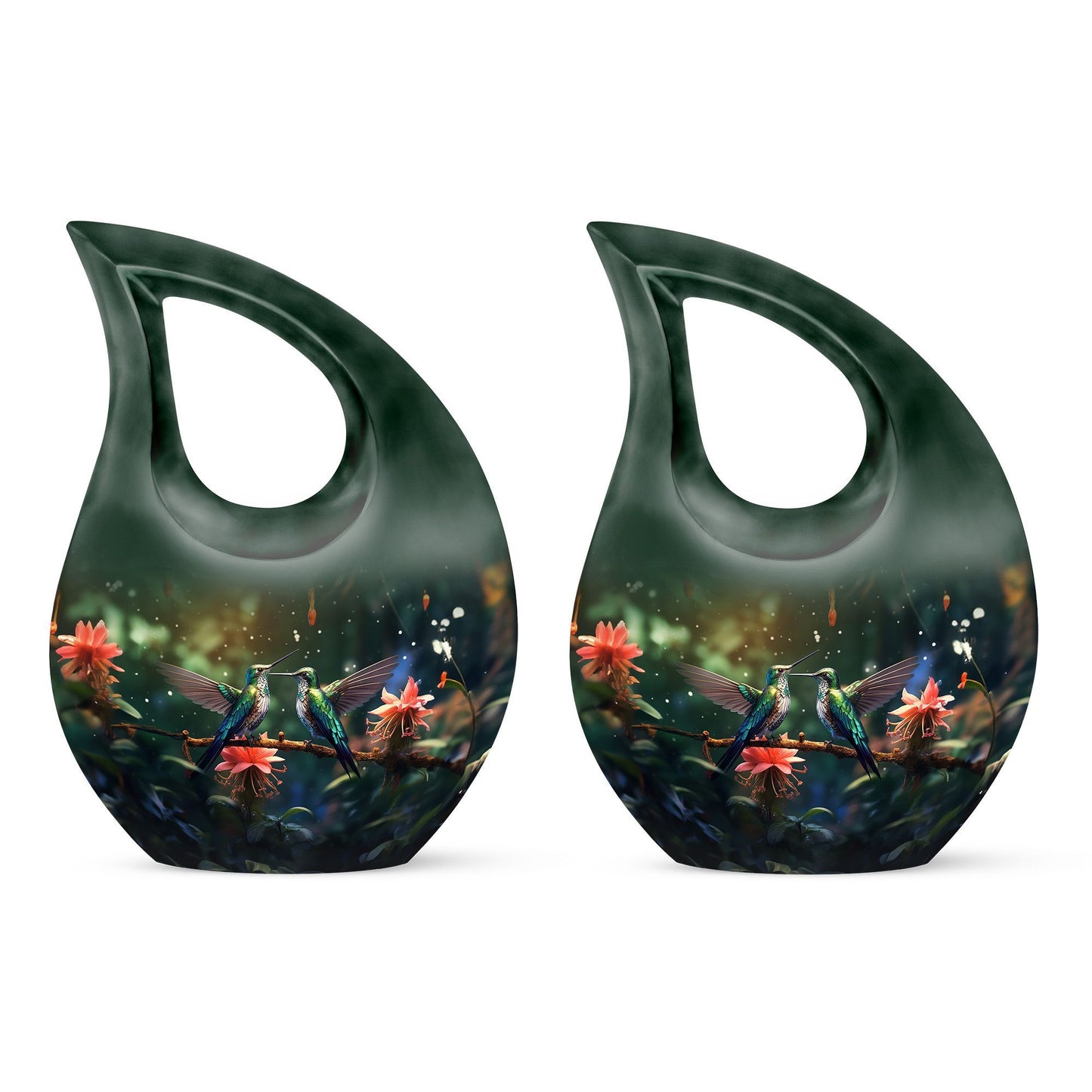 10-inch Humming Bird Cross Drop Urn, 