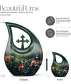 10-inch Humming Bird Cross Drop Urn, 