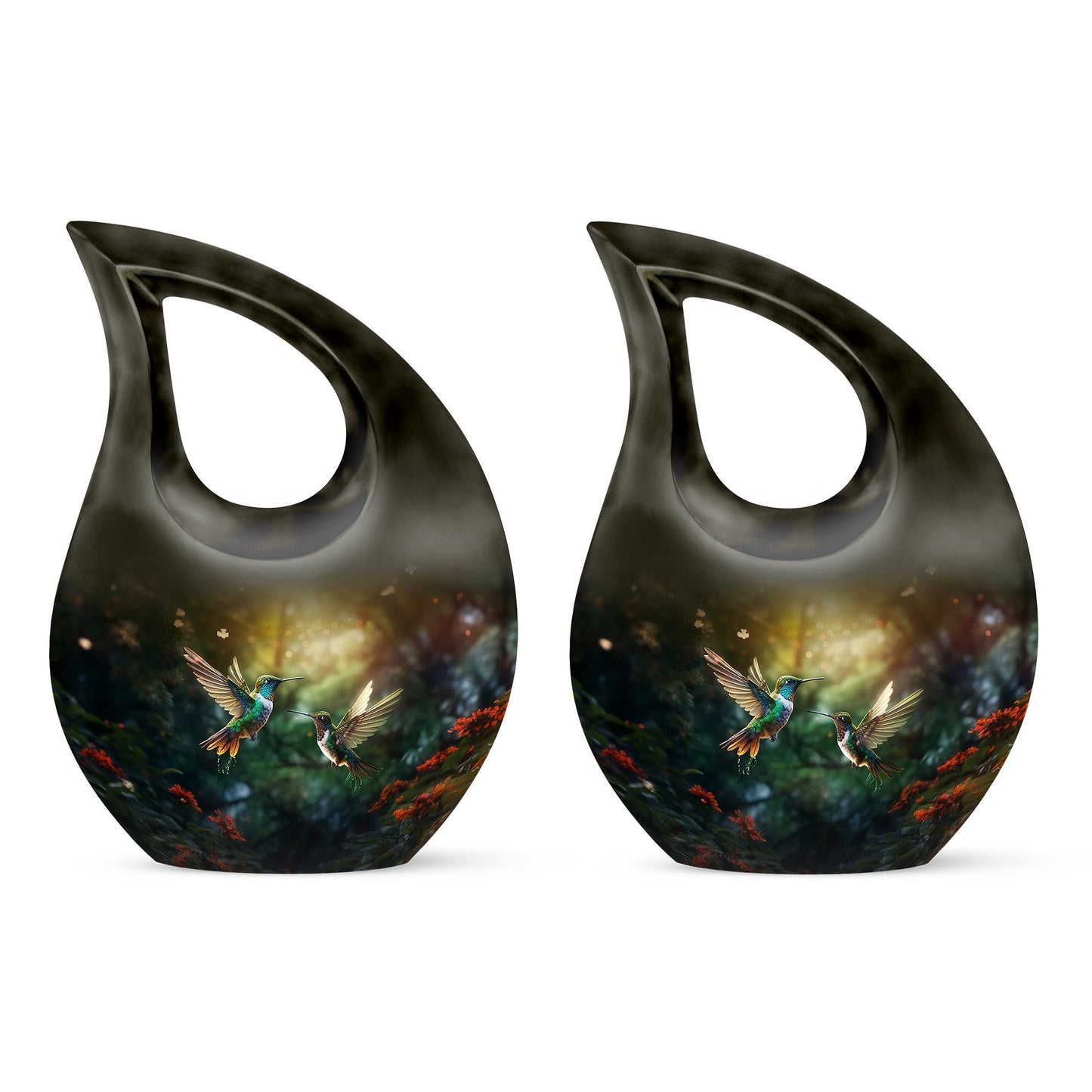 10 inch Humming Bird Cross Drop urn 