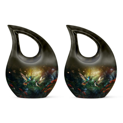 10 inch Humming Bird Cross Drop urn 