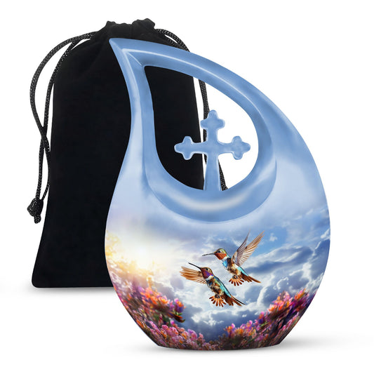 10-inch humming bird urn