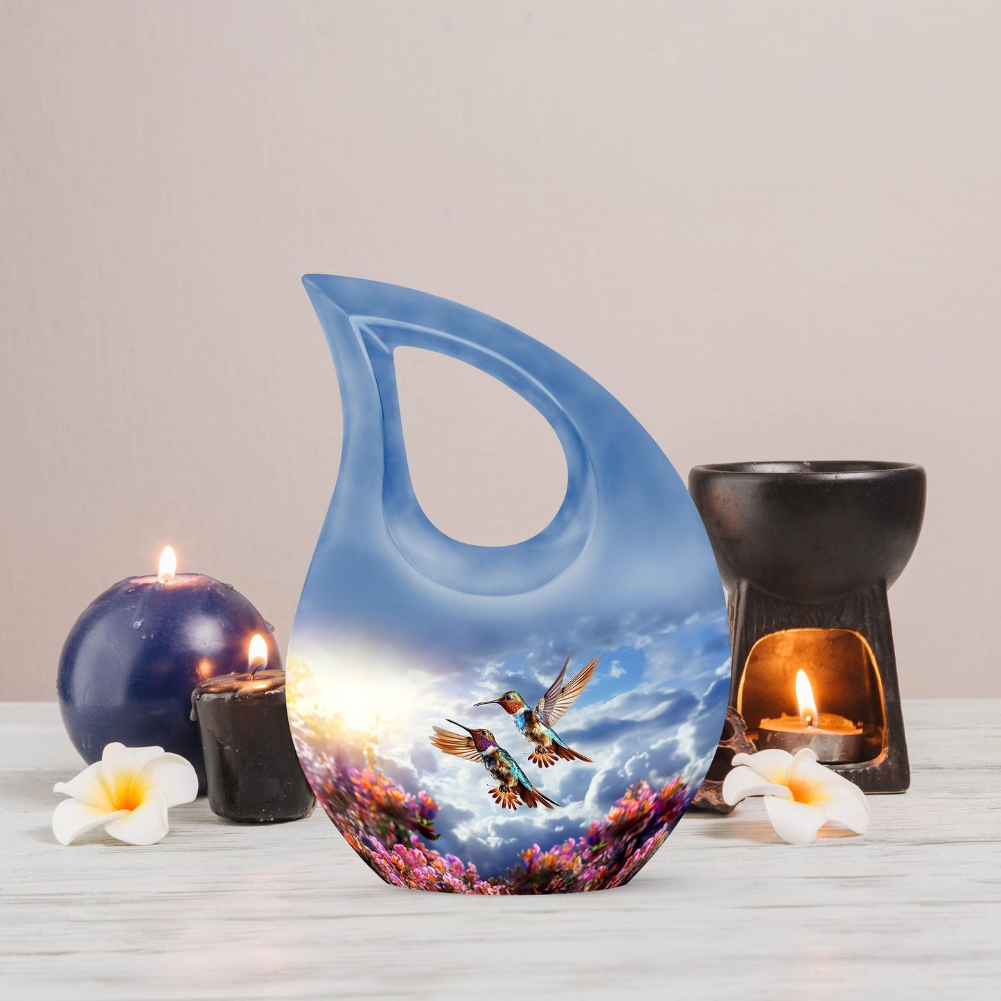 10-inch humming bird urn