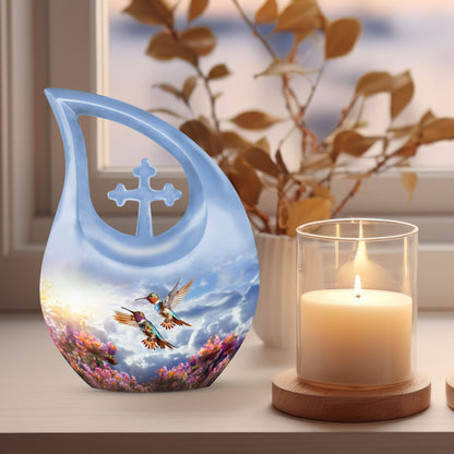 10-inch humming bird urn