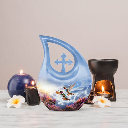 10-inch humming bird urn