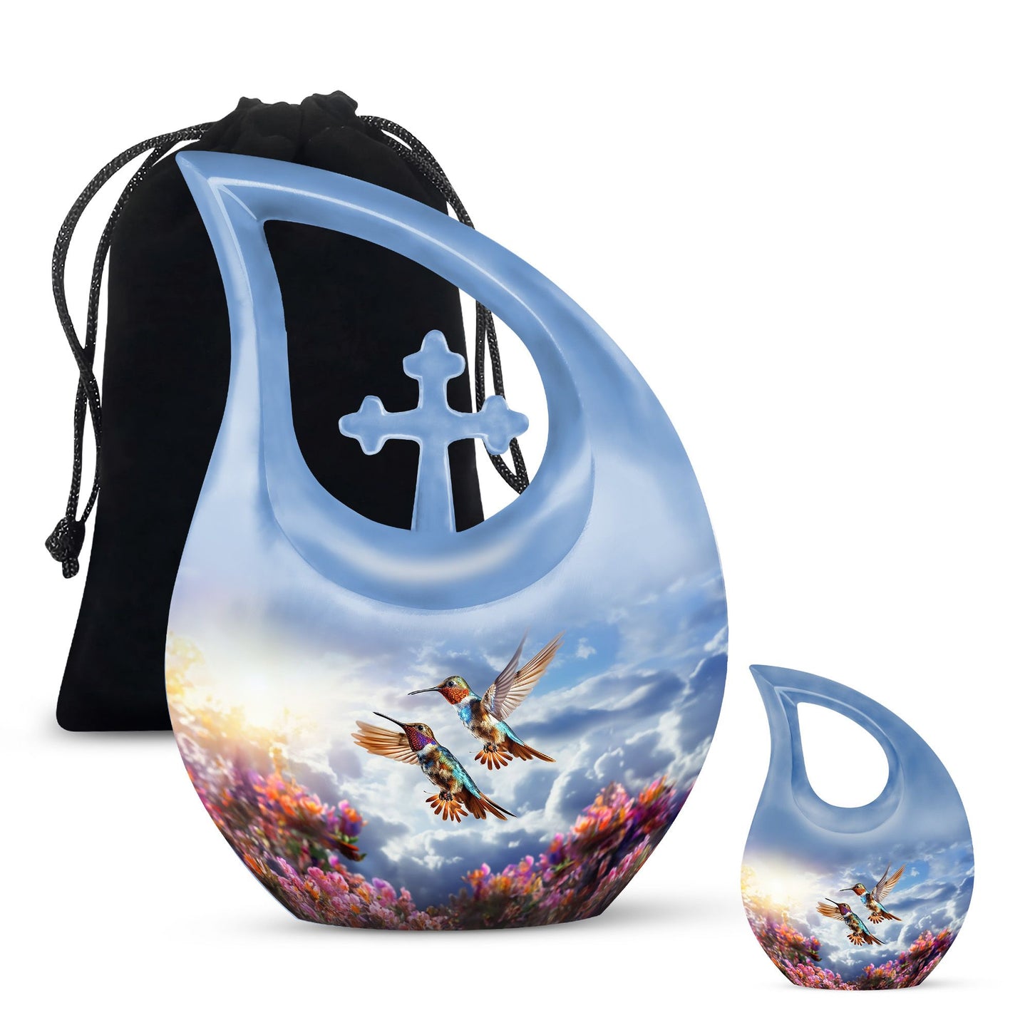 10-inch humming bird urn