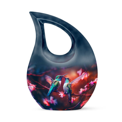10-inch Humming Bird Aluminium Urn 