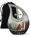 10-inch Cardinal Bird Urn 