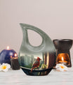 10-inch Cardinal Bird Urn 