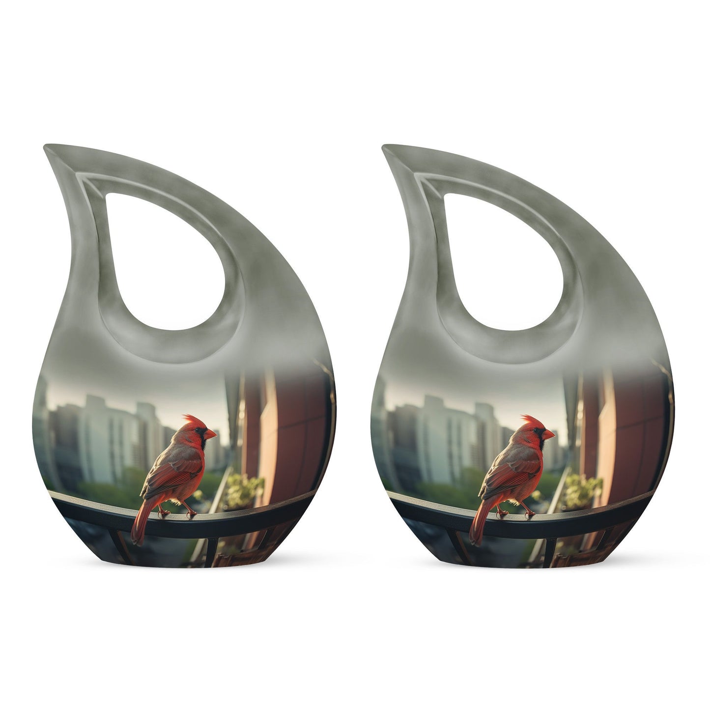 10-inch Cardinal Bird Urn 
