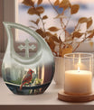 10-inch Cardinal Bird Urn 