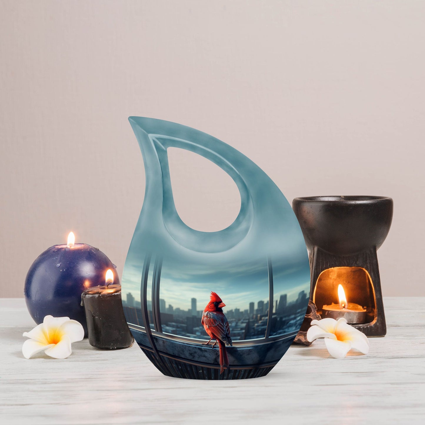 10-inch Cardinal Bird-theme Memorial Urn