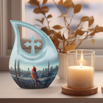 10-inch Cardinal Bird-theme Memorial Urn