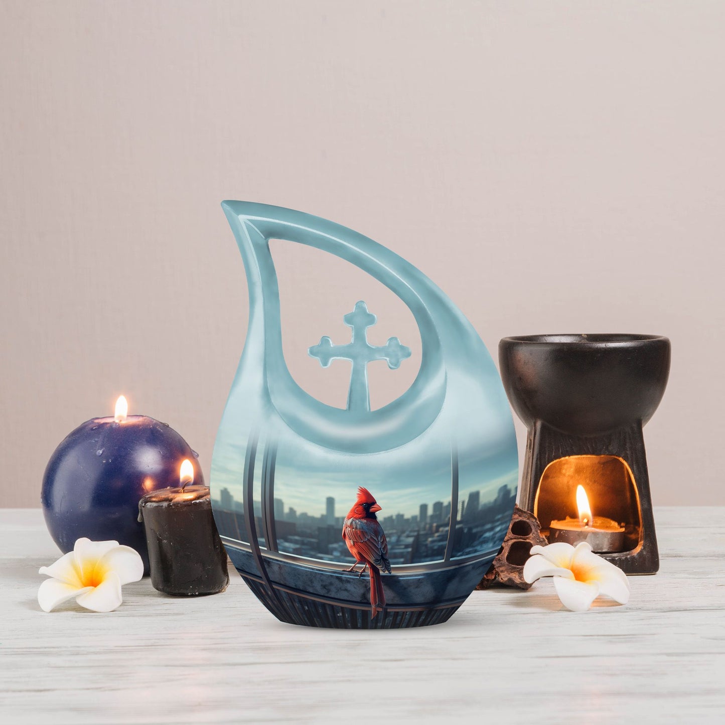 10-inch Cardinal Bird-theme Memorial Urn