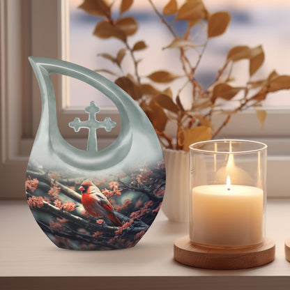 10 Inch Cardinal Bird Urn