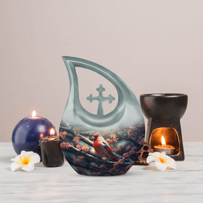 10 Inch Cardinal Bird Urn