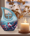 10-inch Cardinal Bird Urn 
