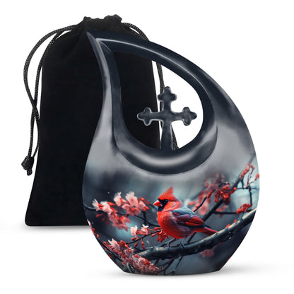 10-inch Cardinal Bird Urn