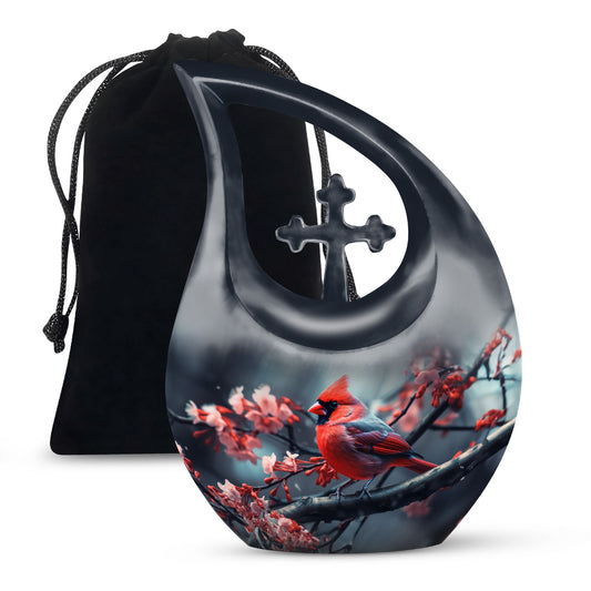 10-inch Cardinal Bird Urn