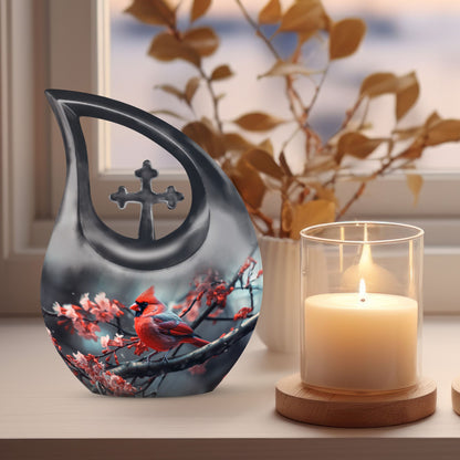 10-inch Cardinal Bird Urn