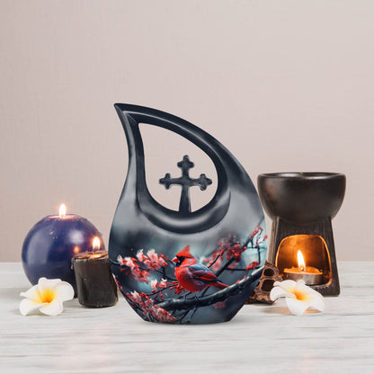 10-inch Cardinal Bird Urn