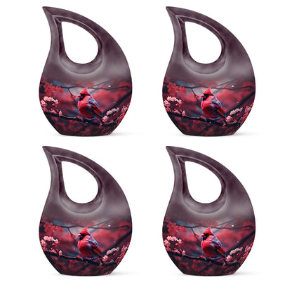 Large 10-inch Cardinal Bird themed memorial urn 