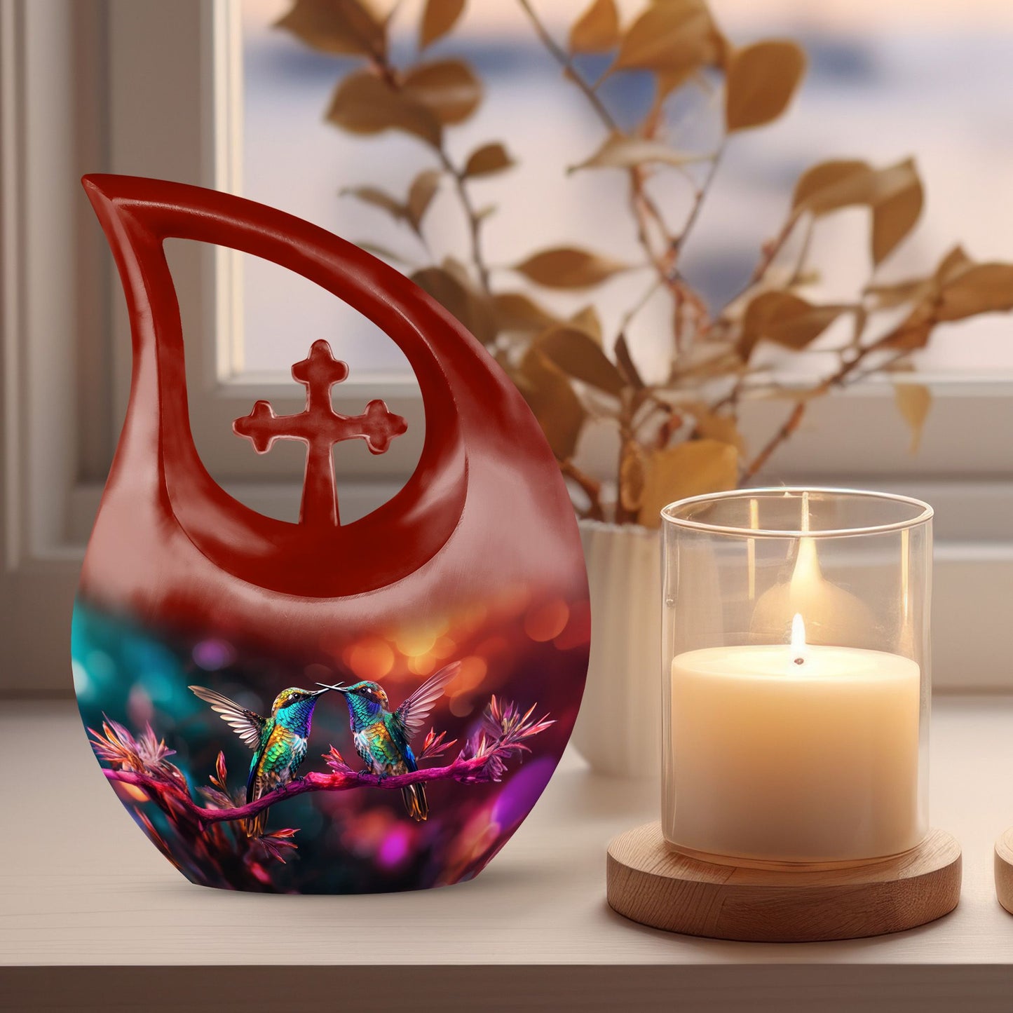 10 inch Humming Bird Urn 