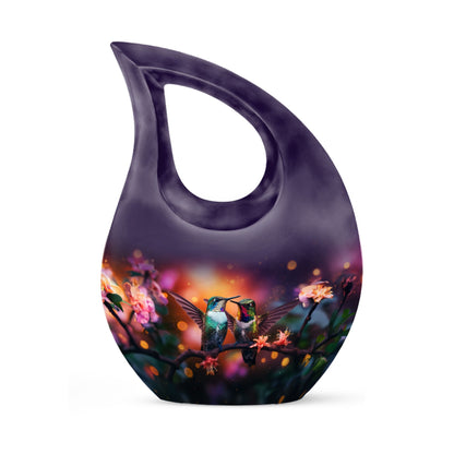 Humming Bird themed Cross Drop urn, 
