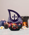 Humming Bird themed Cross Drop urn, 
