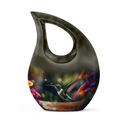 10 Inch Cross Drop Humming Bird Urn