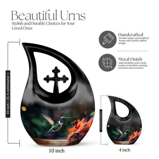 10-inch aluminium Hummingbird Urn