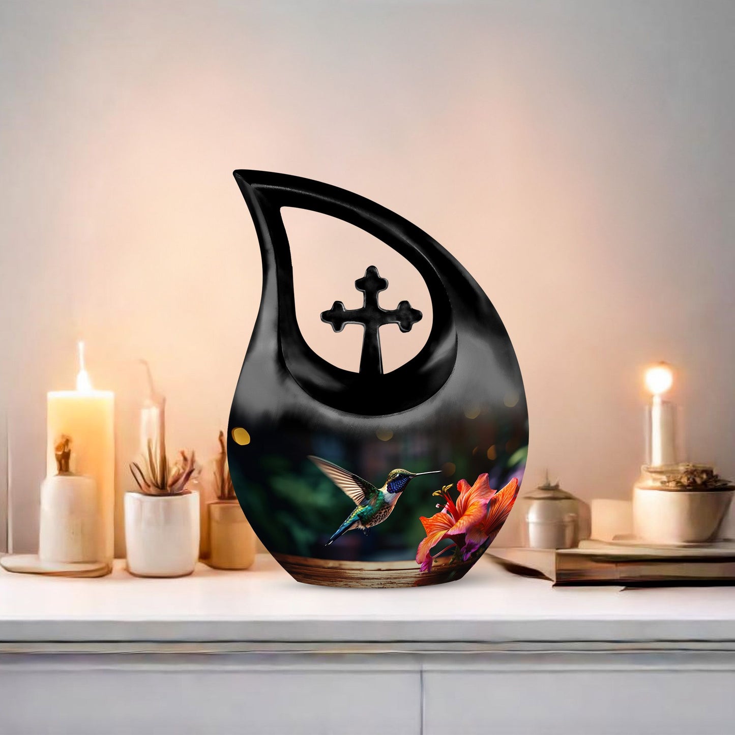 10-inch aluminium Hummingbird Urn