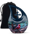 10 Inch Cardinal Bird Urn,