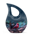 10 Inch Cardinal Bird Urn,