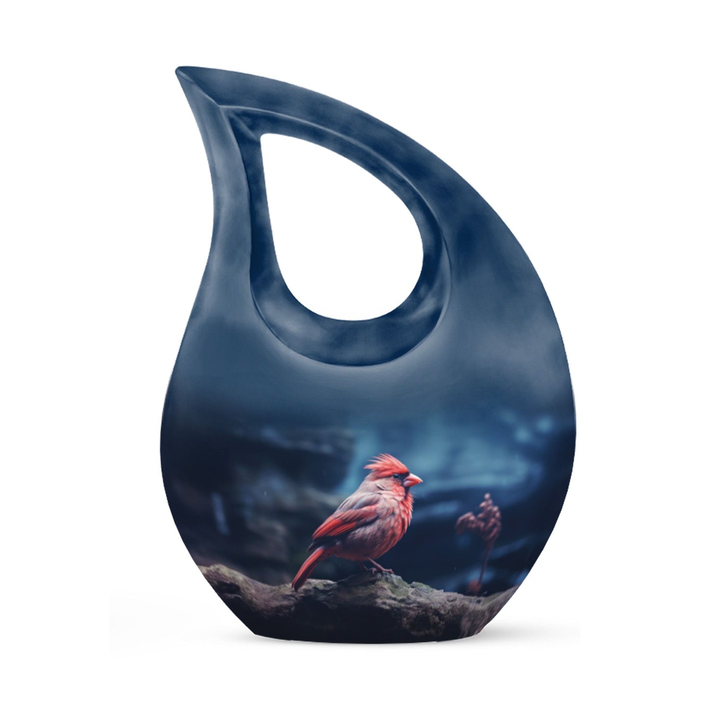 10-inch Cardinal Bird Urn 