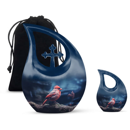 10-inch Cardinal Bird Urn 