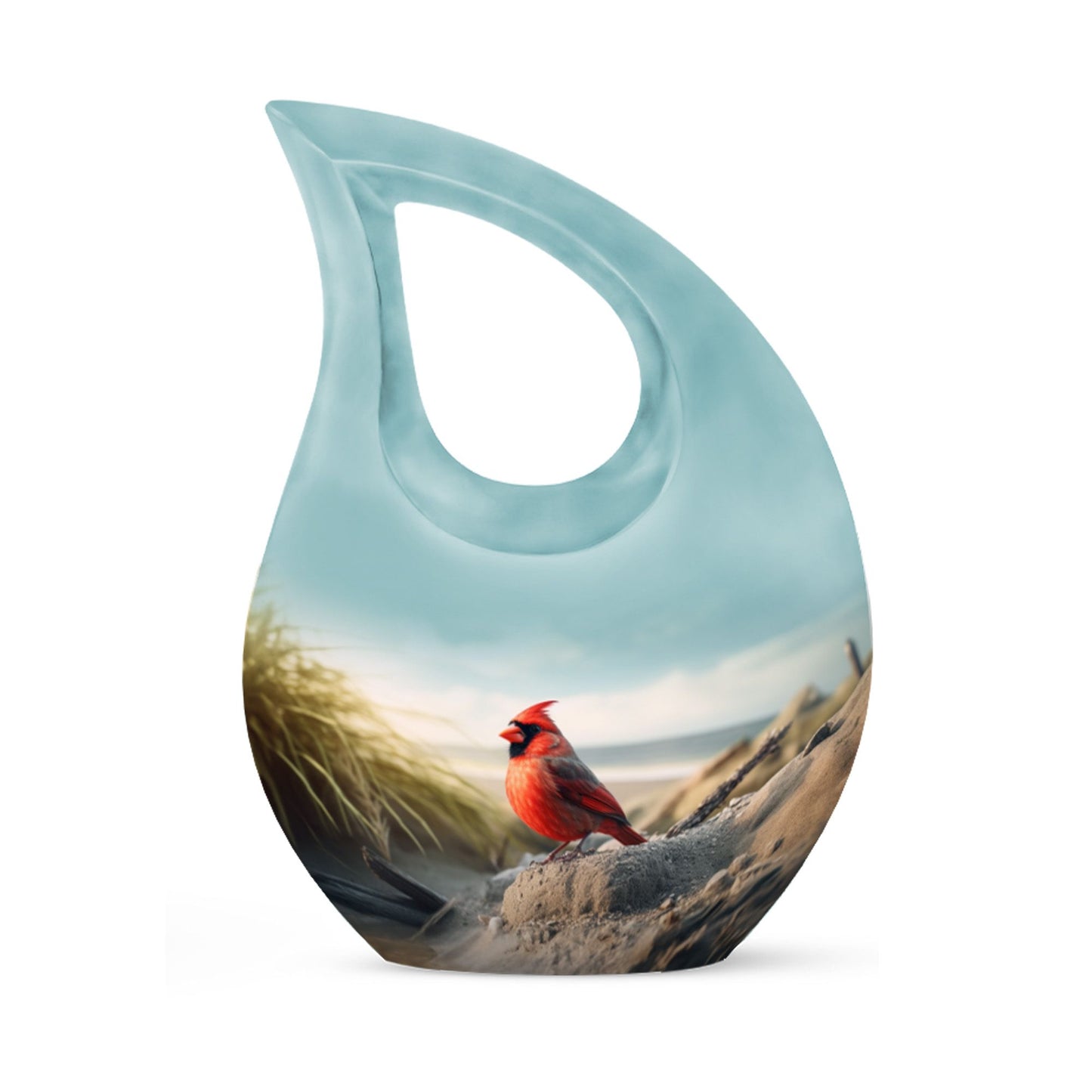10-inch Cardinal Bird Urn