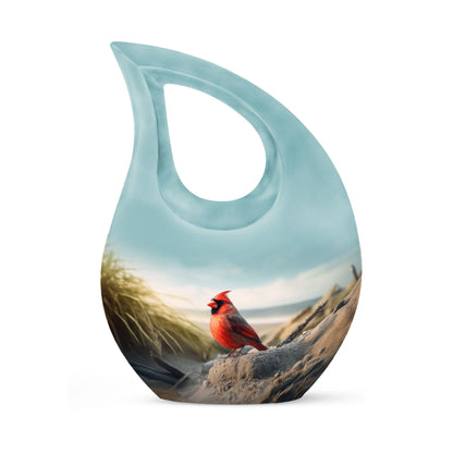 10-inch Cardinal Bird Urn