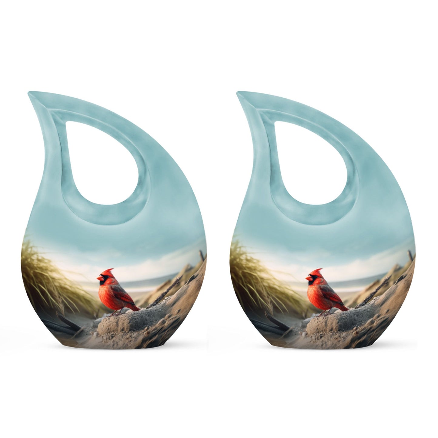 10-inch Cardinal Bird Urn