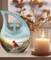 10-inch Cardinal Bird Urn