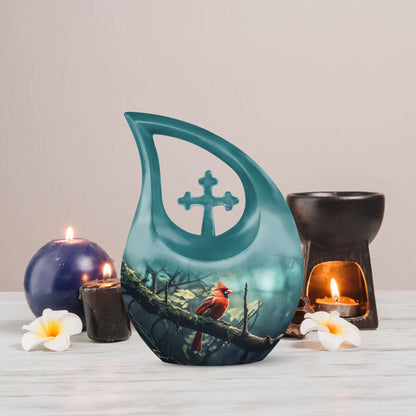 10-inch Cardinal Bird Urn