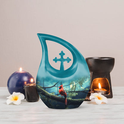 10-inch Cardinal Bird Urn 