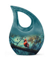 Cardinal Bird-themed Cross Drop Flying Bird Urn